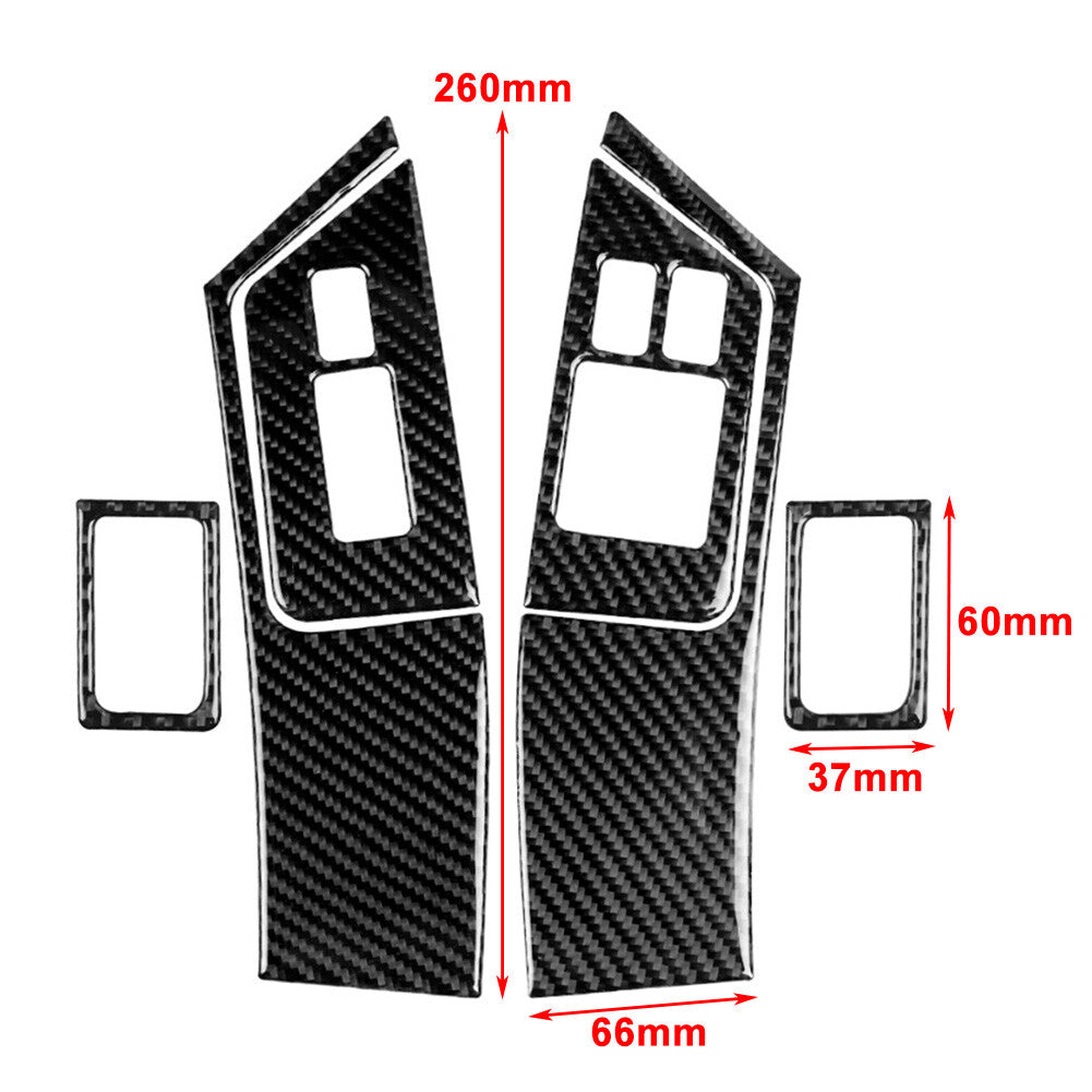 6Pcs RHD Interior Door Window Lift Switch Button Panel Cover Trim for Nissan GTR