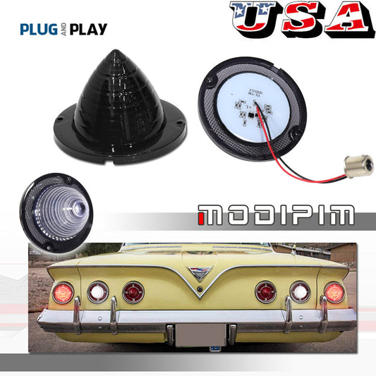 Suitable for 1960-1961 Impala for Chevrolet El Camino smoke rear backup reverse light (white).
