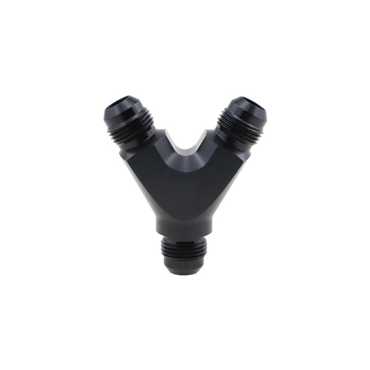 Black 8AN Y Block Fuel Y Connector Coupler 8/8/8 T -8/-8/-8 Adapter