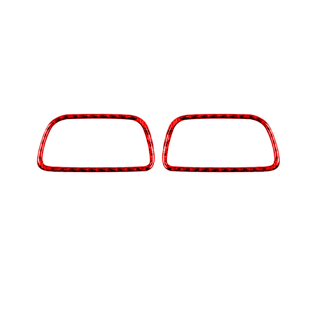 Red Carbon Fiber Interior Demister Vent Cover Trim for Honda CRV CR-V 2012-2016