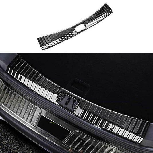 Black Titanium Inner Rear Bumper Protector Guard Trim for Ford Escape Kuga 13-19