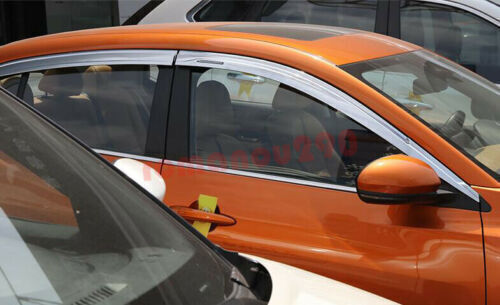 for Nissan Sentra 2020-2023 silver Window Visors Rain Sun Guard Vent Deflectors