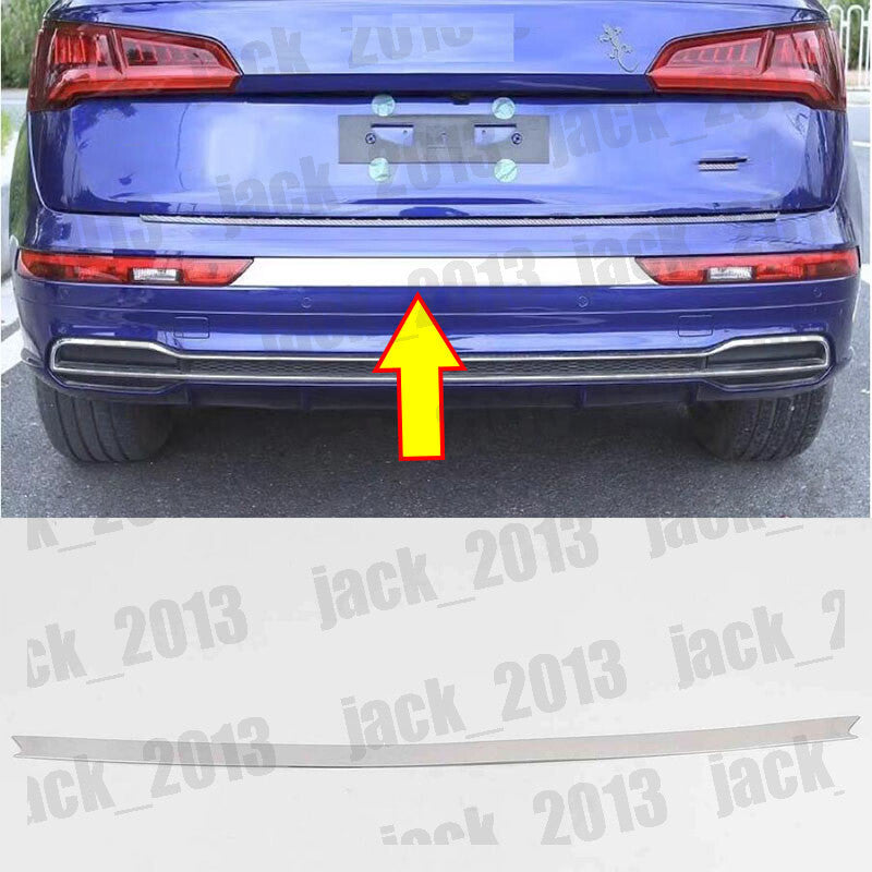 for Audi Q3 2019-2023 Chrome Steel Rear Bumper Strip Protector Cover Trim