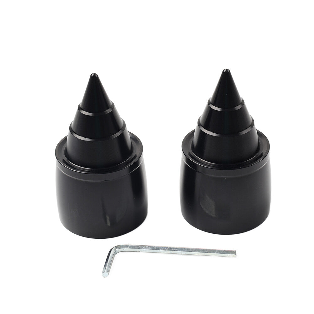 Black Axle Nut Cap Cover for Harley Touring Road Street Glide Softail Sportster