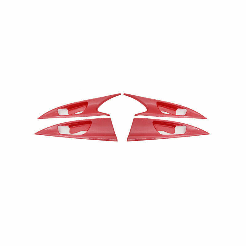 Inner Door Handle Bowl Cover Trim 4 for Honda for Civic 2016-2021 Red Carbon Fiber