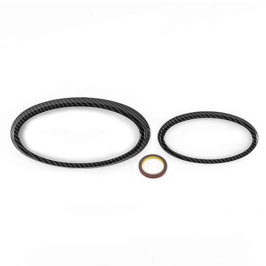 Car Front Rear Logo Emblem Badge Ring Decoration Carbon for Subaru XV 2022