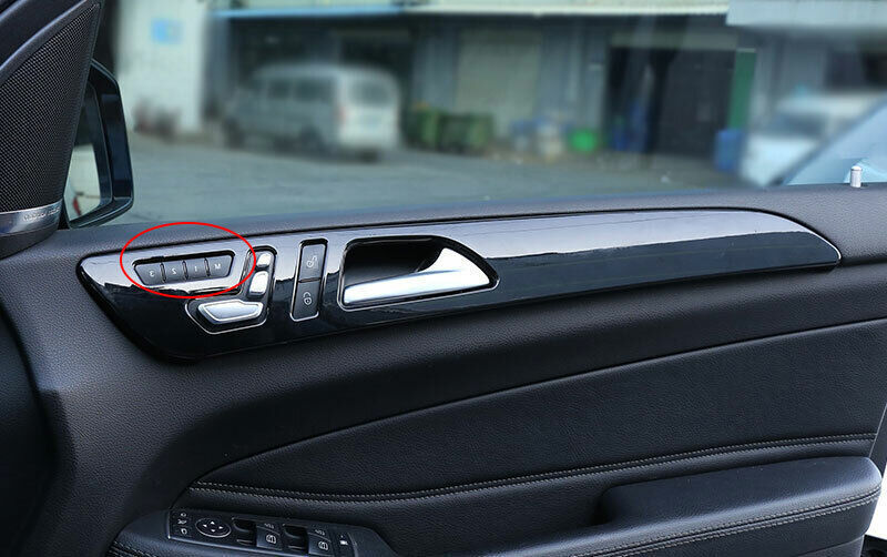 Fit for Benz 2016-19 GLE GLS ABS Gloss Black Interior Door Panel Cover Trim 4pcs