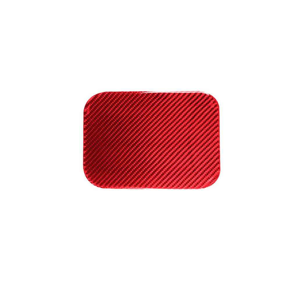Red Carbon Fiber Outer Fuel Tank Cover Trim for Toyota Highlander 2008-2013