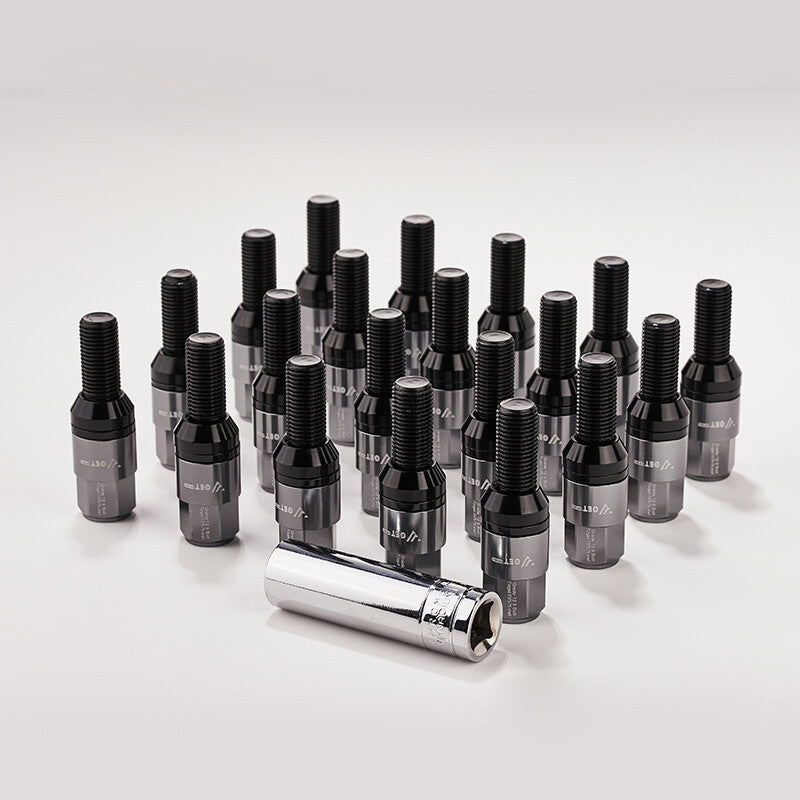 20-piece set of M12x1.25 wheel lug bolts, tapered for seat studs, 28mm shank, for Jeep for Chrysler .