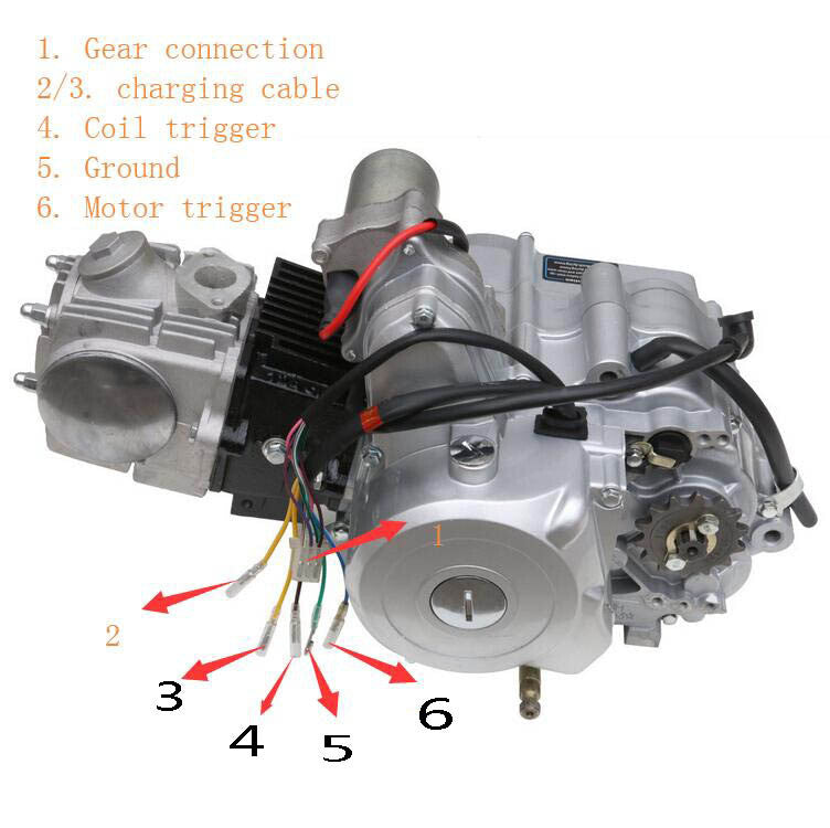 125cc Semi-Auto Engine Motor Reverse ATV Quad Dirt Bike Buggy Tricycle Go kart
