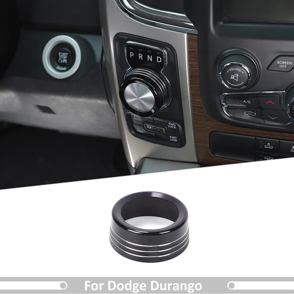 Black Gear Shift Adjust Control Switch Knob Cover Ring for Dodge for Ram Durango 13+