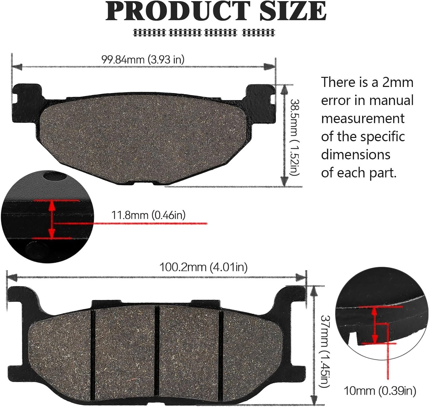 Brake Pads for Yamaha Majesty 400 YP400 YP 400 2005 2006 - 2012 2013