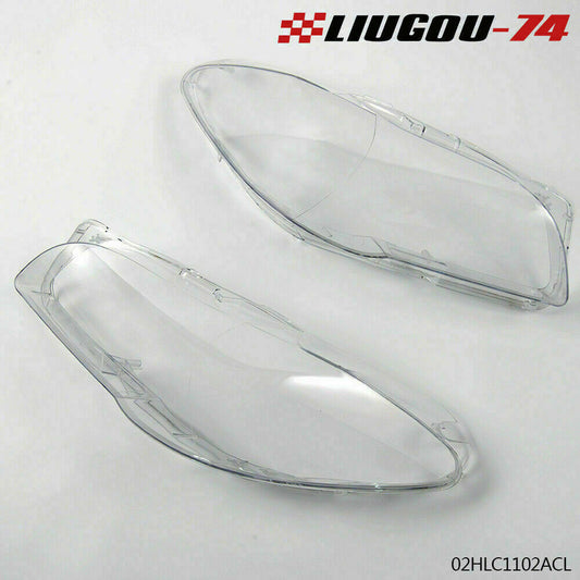 Suitable for 2010-14 for BMW F10, F18, 520, 523, 525, 535, 530 headlight protective covers with transparent lenses (2 pieces)