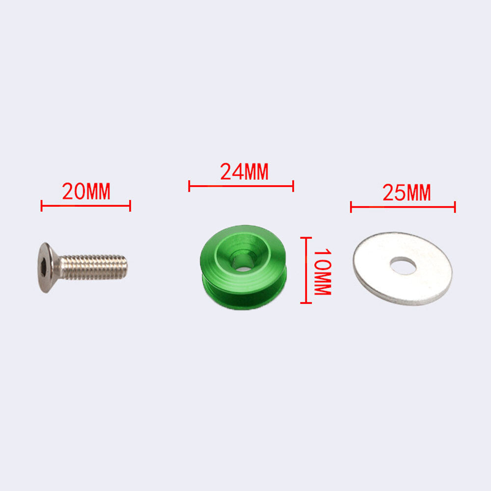 Green JDM Quick Release Fasteners For Car Bumpers Trunk Fender Hatch Lids Kit