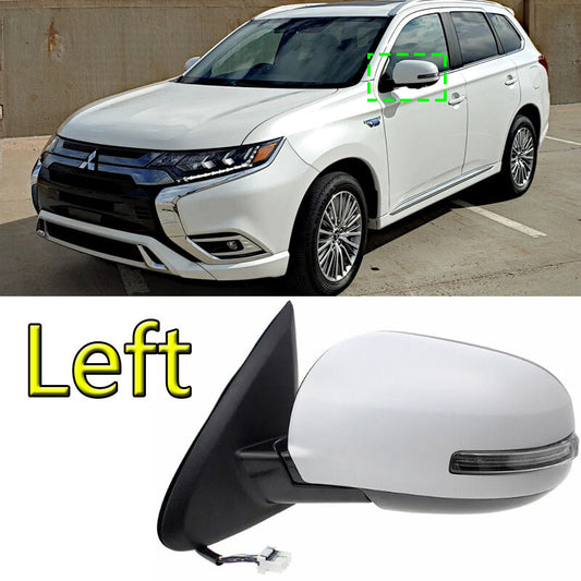 White left-hand side mirror light assembly for Mitsubishi Outlander 2013-2020