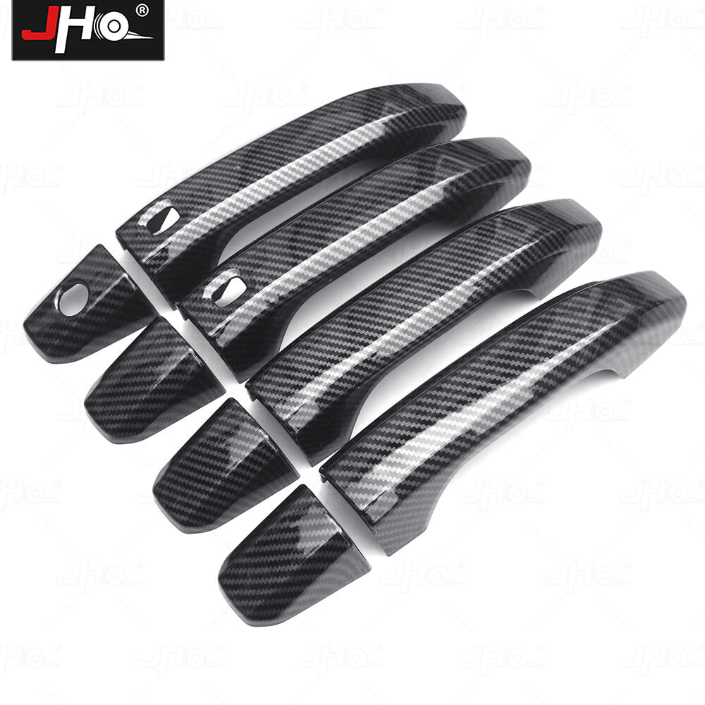 ABS Carbon Exterior Trim Door Handle Trim Cover For 2019+ for Chevrolet Silverado