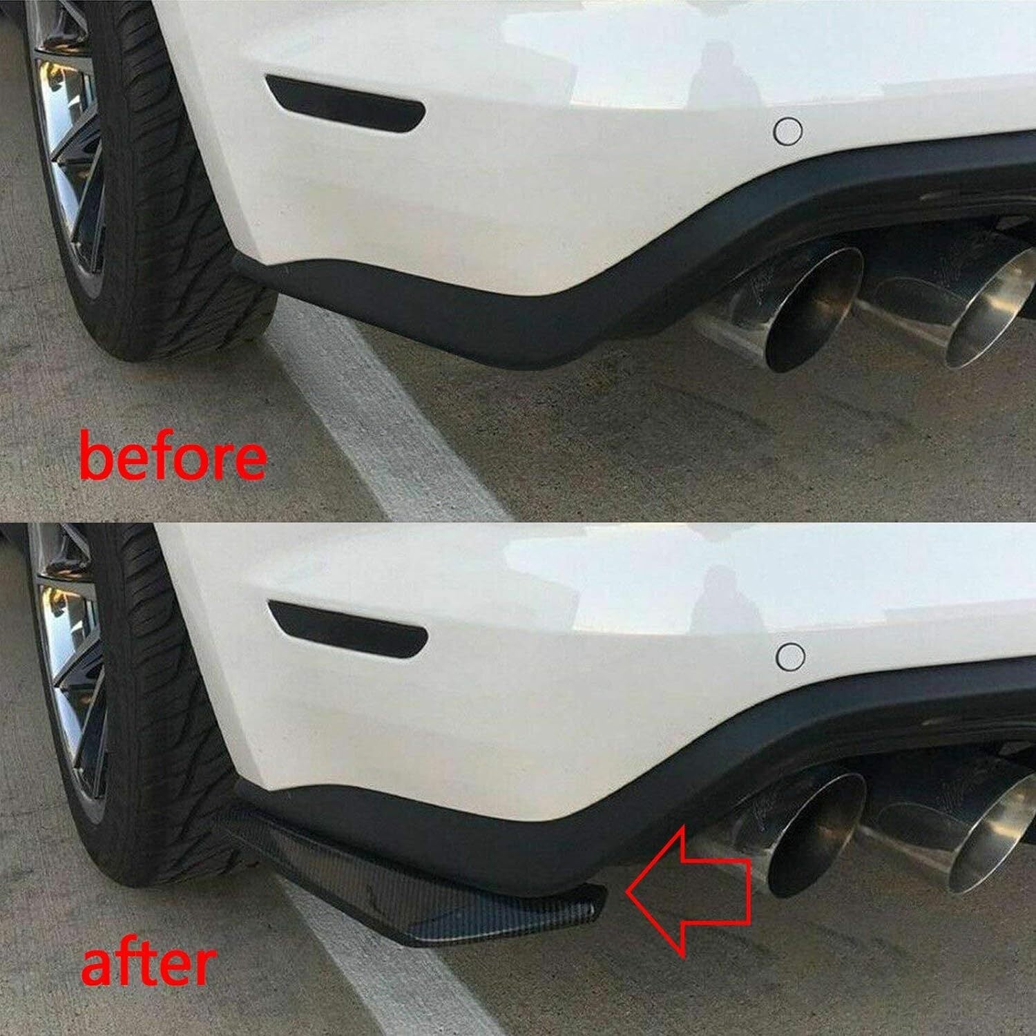 2pcs for Hyundai Accessories Rear Bumper Lip Diffuser Splitter Canard Protector