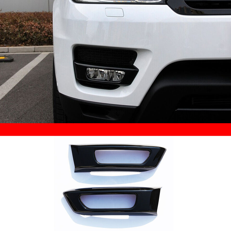 2pcs Black Front Fog Light Cover Trim for Land Rover for Range Rover Sport 2014-2017