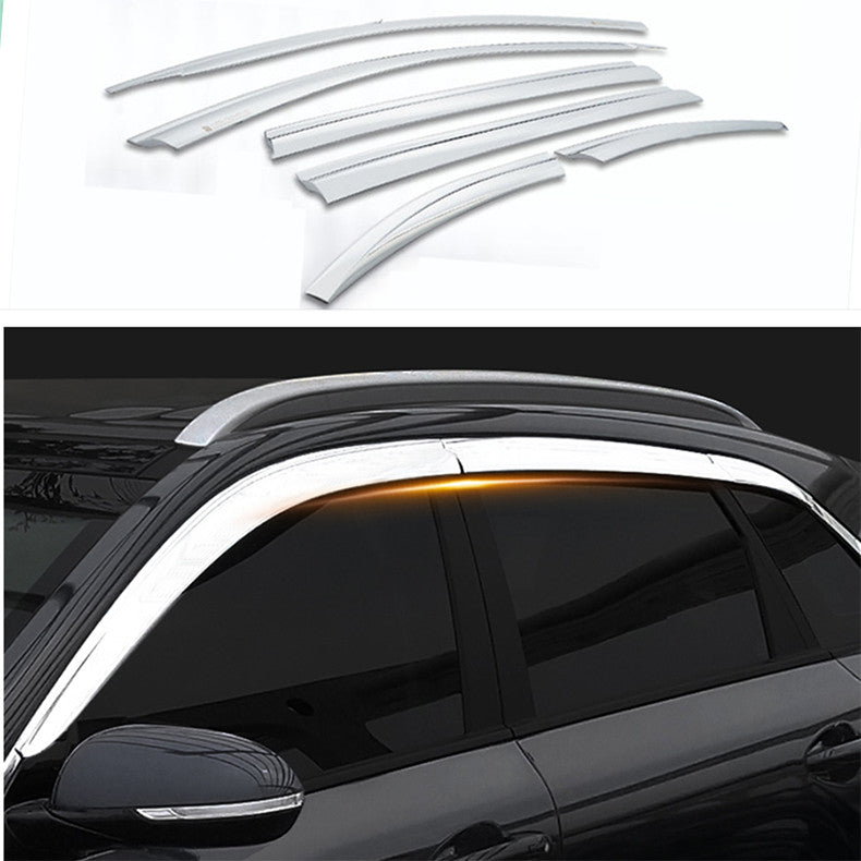 for Kia Sorento 2016-20 silver Window Wind Visors Sun Rain Guard Vent Deflectors