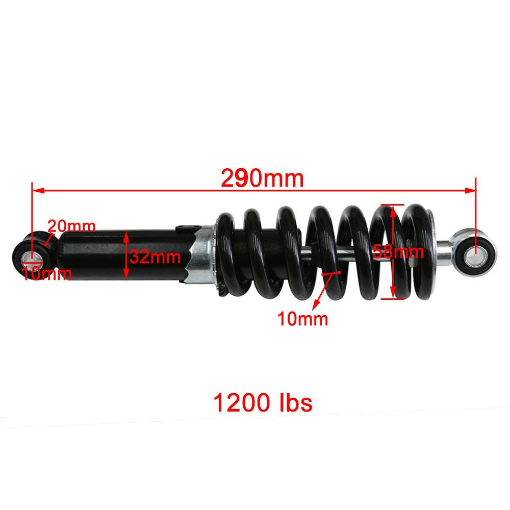 2 x 290mm 11.5-inch rear shock absorbers, 1200 lbs, for Pit Dirt bikes, SSR, for Yamaha PW80