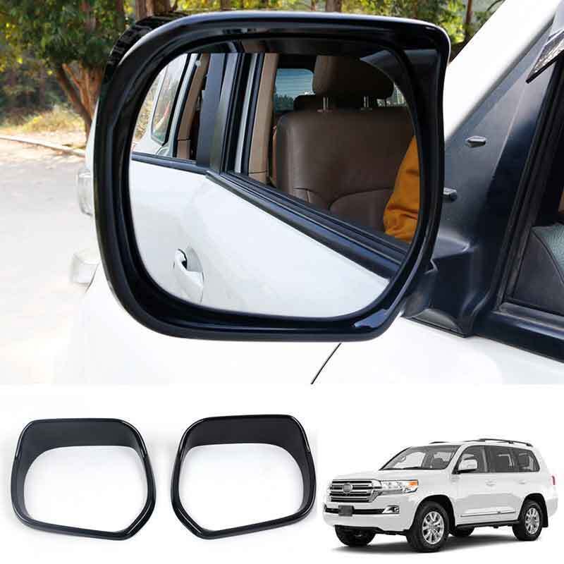 Black Rearview Mirror Rain Guard Eyebrow cover for Toyota for Land Cruiser 2008-2021
