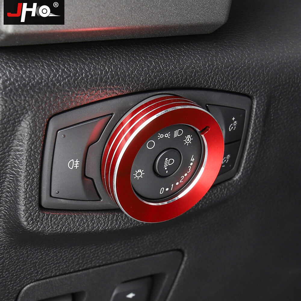 Car Headlight Switch Cover Trim Button Ring Frame for Ford F150