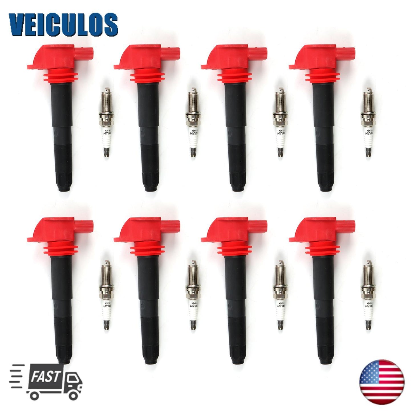 8PCS For 2018-2014 for Porsche for Panamera 3.6L V6 Ignition Coil  Spark Plug UF660
