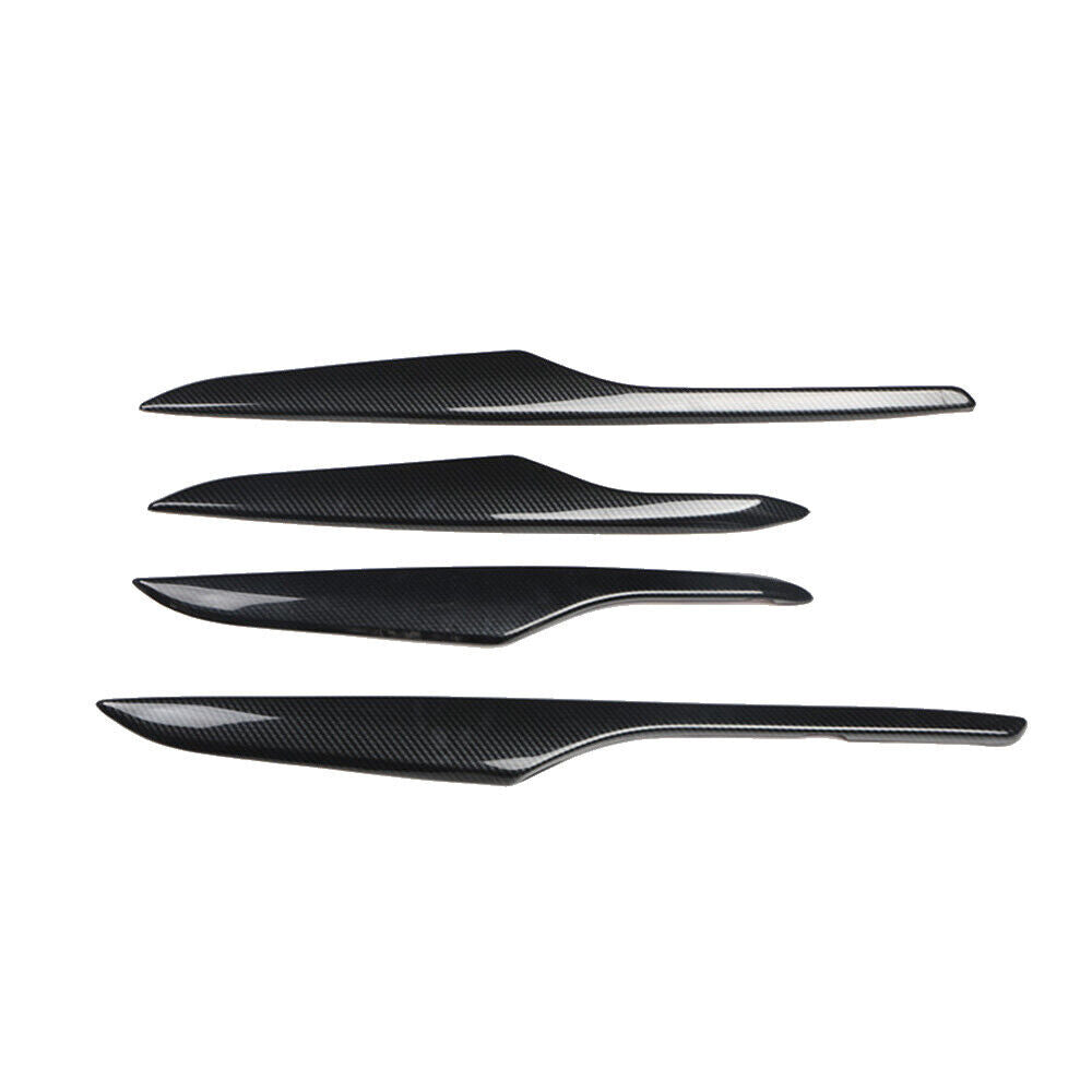 Car Inner Door Panel Cover Trim Fit for Cadillac XTS 2013-17 Black Carbon Fiber