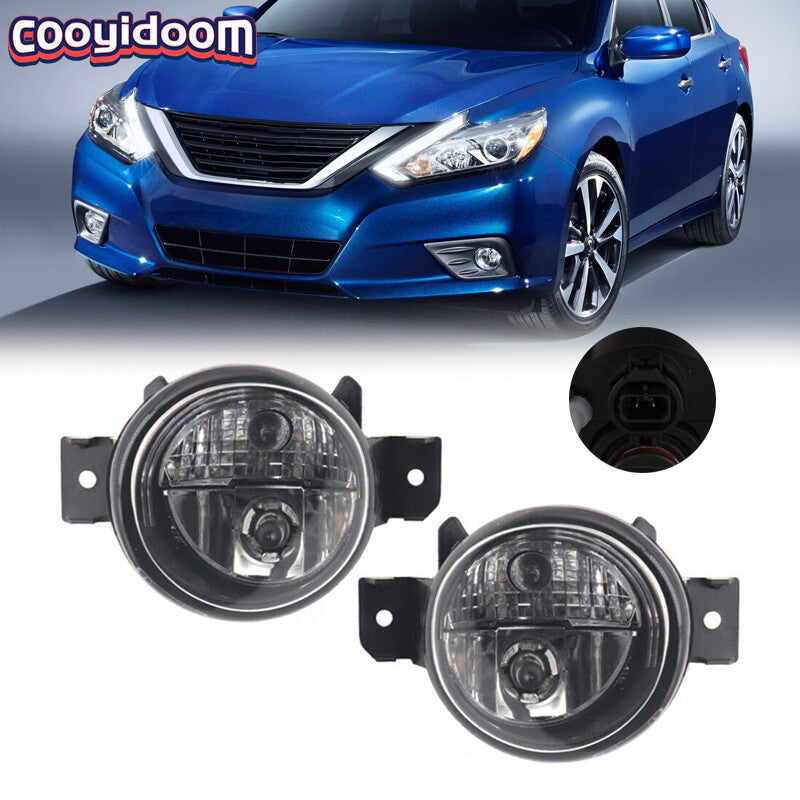 Pair for Nissan Altima Teana 2013-2018 Front Bumper Fog Lights W/Bulbs DRL