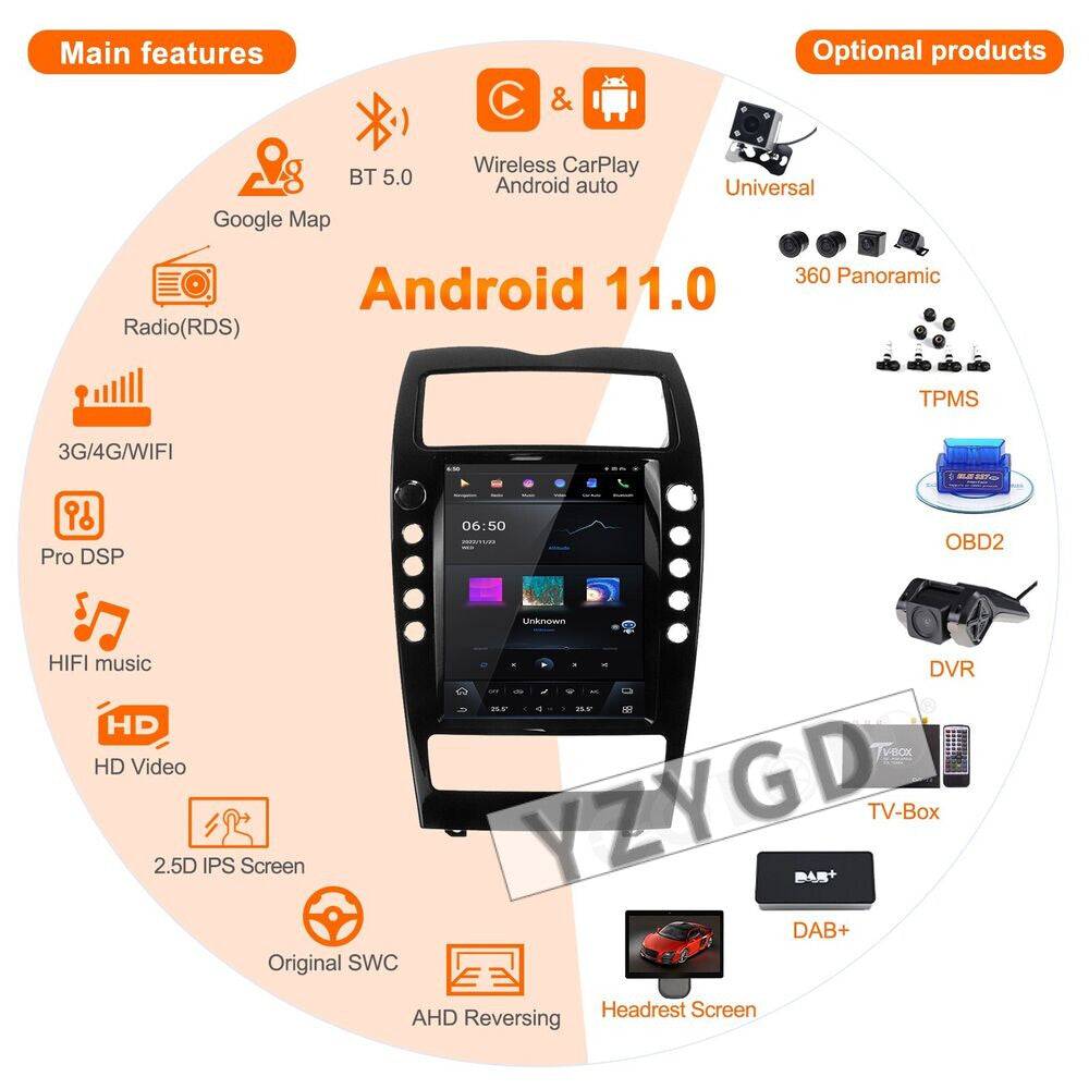 for Maserati Quattroporte 2004-2012 Carplay Car Radio Stereo Receiver Screen