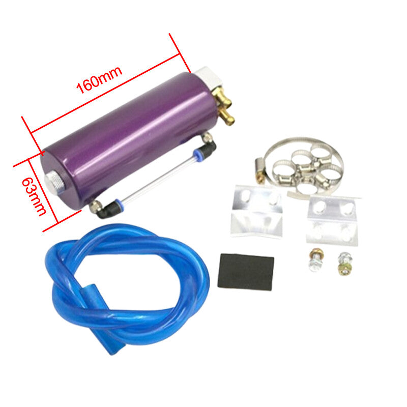 Oil Catch Tank Reservoir Breather Can Billet Aluminum Capacity Engine Purple