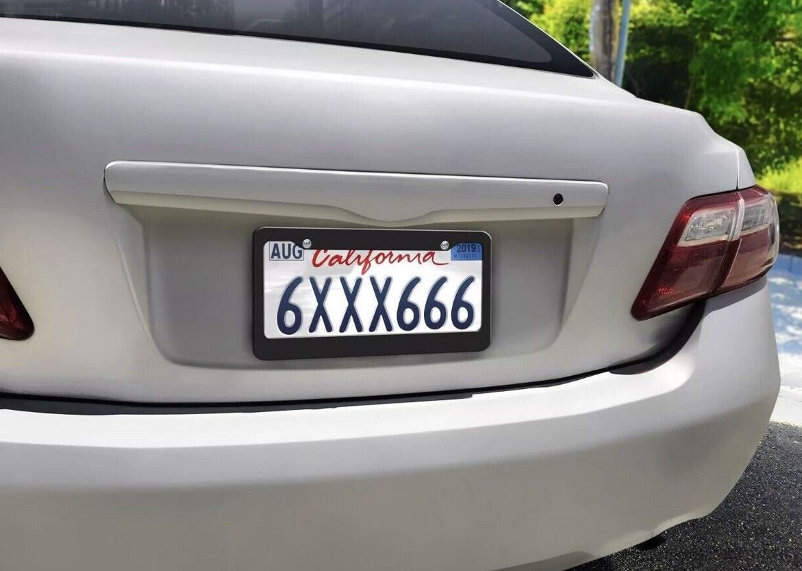 Car license plate frame cover cap, trunk black plastic, suitable for Chevrolet