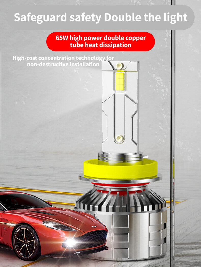 2x 9007 Hi/Lo Headlight SuperPower Bright Bulbs Kit 6000K 10200LM While 12 chip