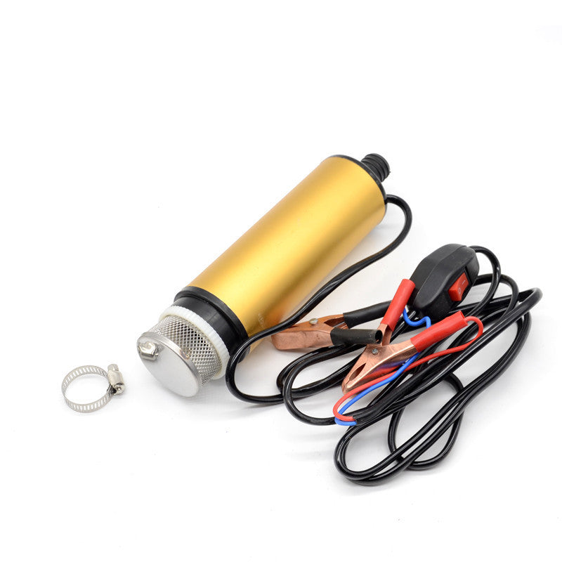 1x Electric Water Car Camping Submersible Oil Pump Belt Filter Net Transfer Tool