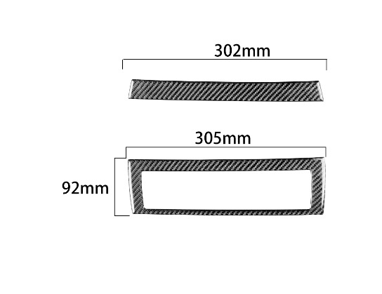 2Pcs Carbon Fiber Central Air Vent Cover Trim for BMW 6Series E63 E64 2004-2010