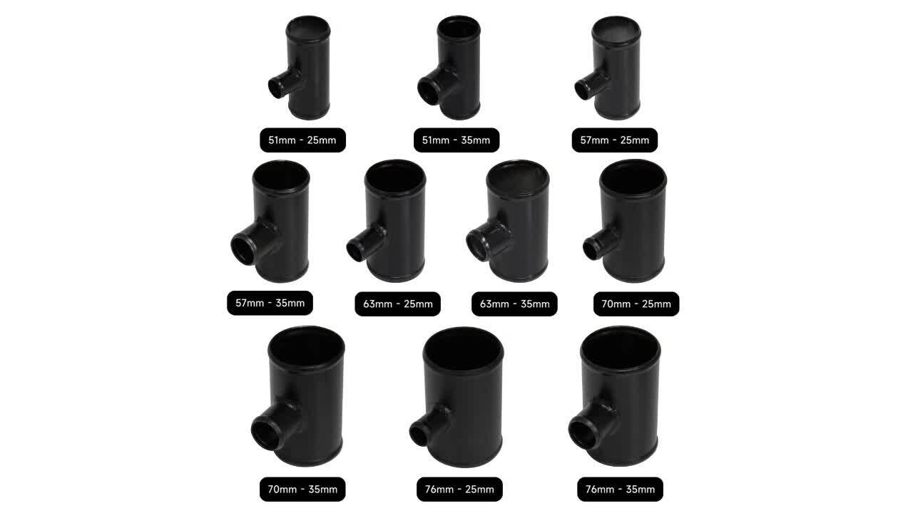 2.5 63mm Blow Off Valve Adapter Aluminum T-Pipe Shape Tube for 25mm ID BOV SL
