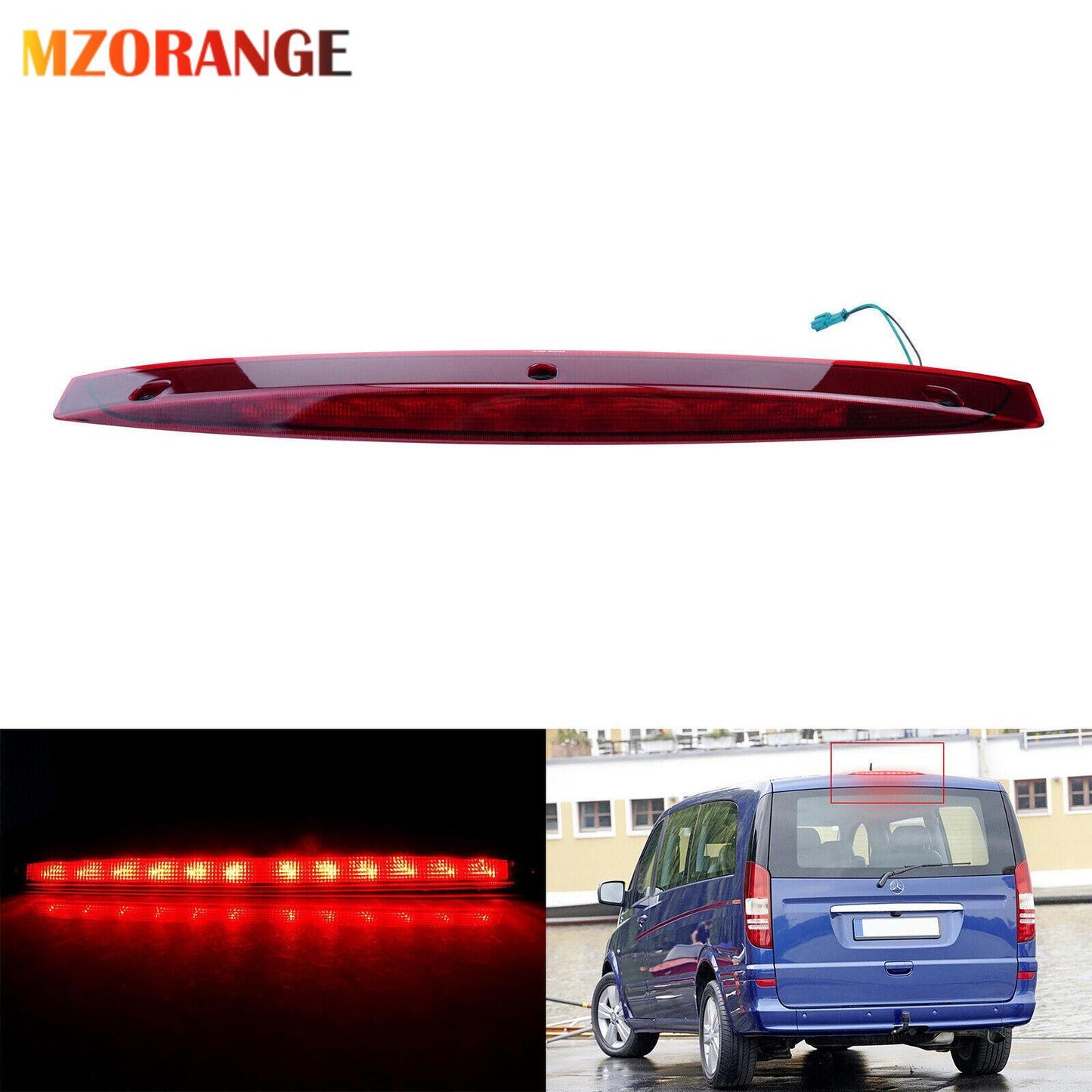 Für for Mercedes Benz W639 2003-2010 Dritte Bremsleuchte Rückleuchte Rücklicht Rot