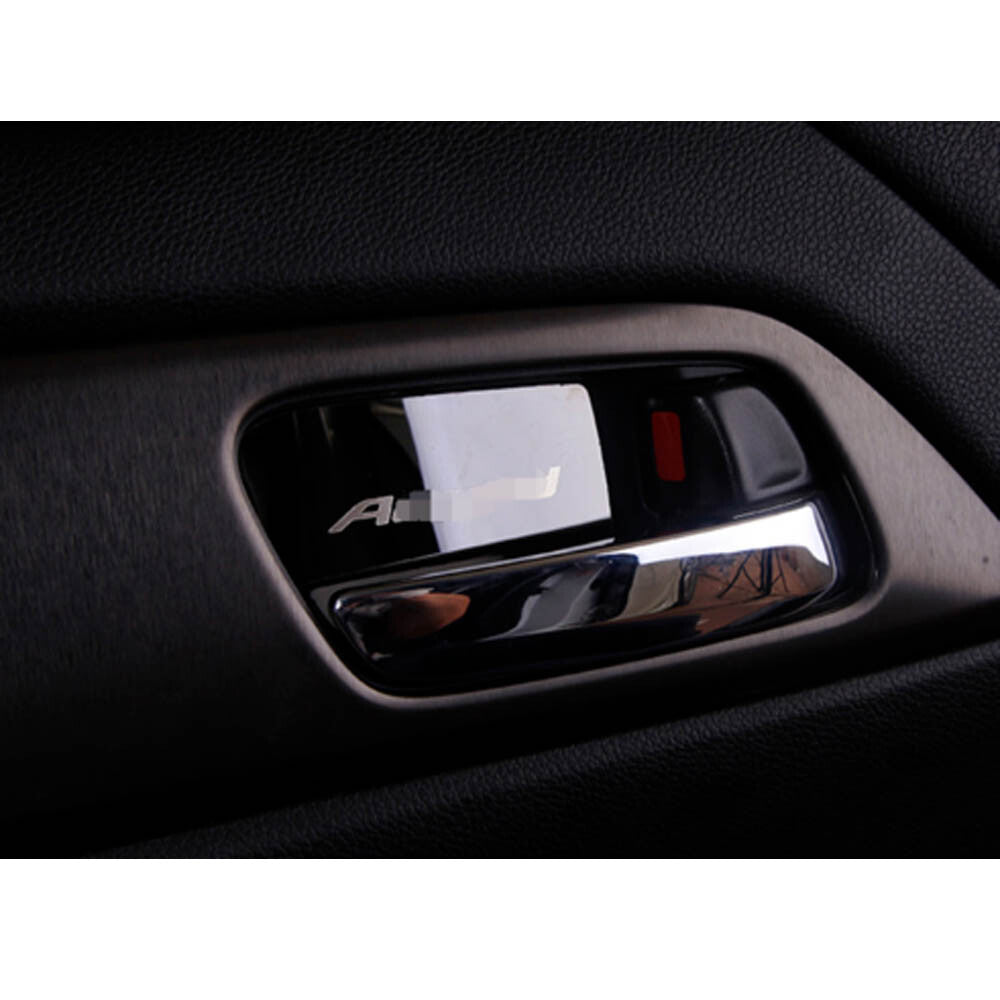 4pcBlack Titanium Steel Inner Door Bowl Cover Trim Fit for Honda Accord 2014-17