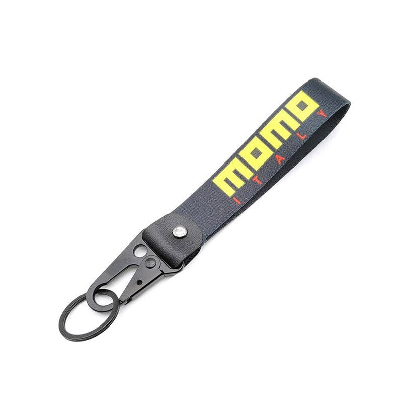 Car keychain/key ring with lanyard accessory for Momo, black, suitable for Honda for Acura .