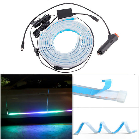Car Door Side Pedal Light DC12V LED Strip Flexible RGB Atmosphere Streamer Lamp