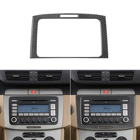 Carbon Fiber Interior Radio Controller Panel Trim Cover for VW for Passat 2006-2011