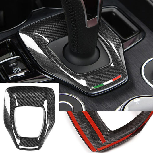Real Carbon Fiber Gear Shift Panel Cover for Alfa Romeo Giulia / for Stelvio 2020-22