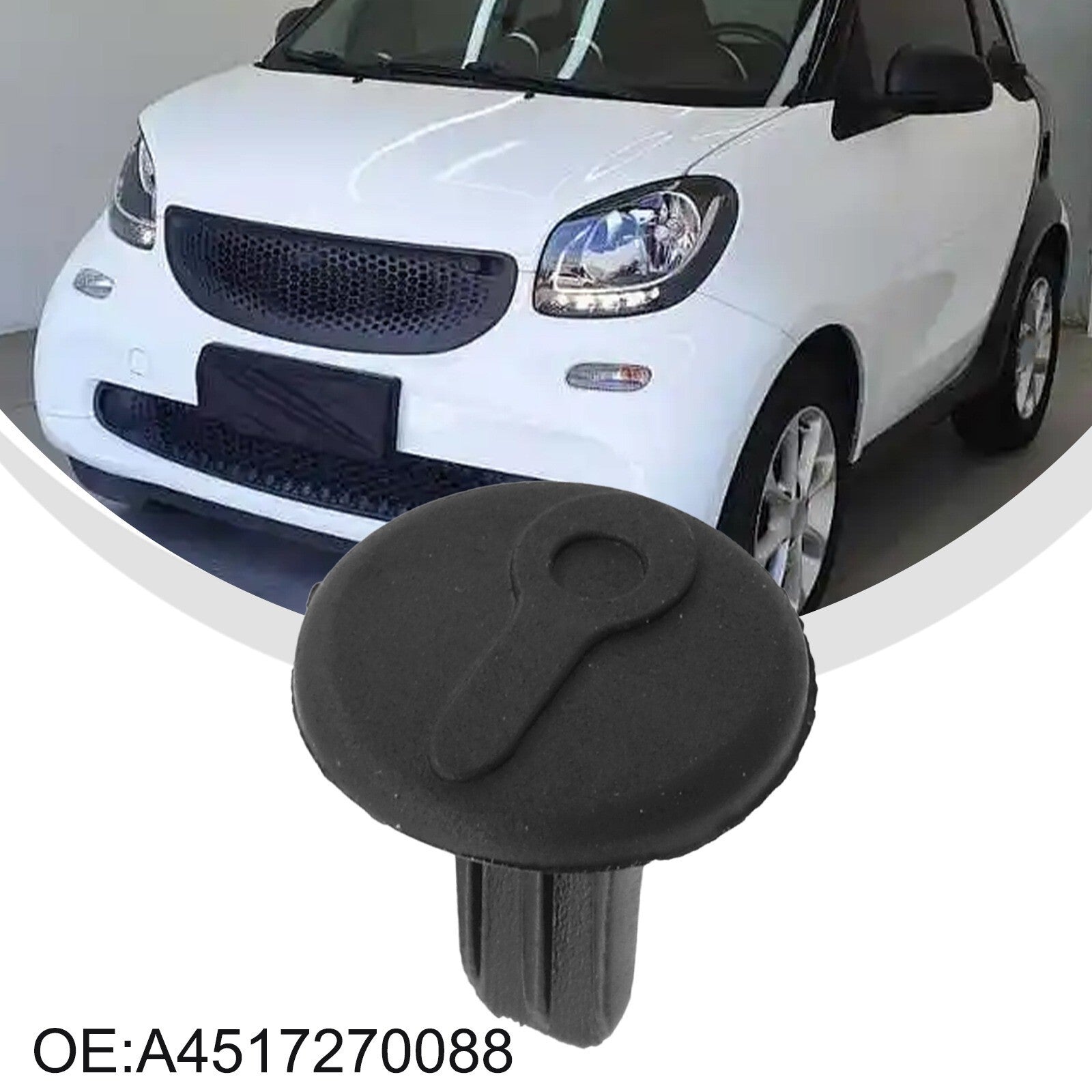 Driver Side Door Handle Lock Key Slot Cover Fit for Smart For Fortwo 451 07-15