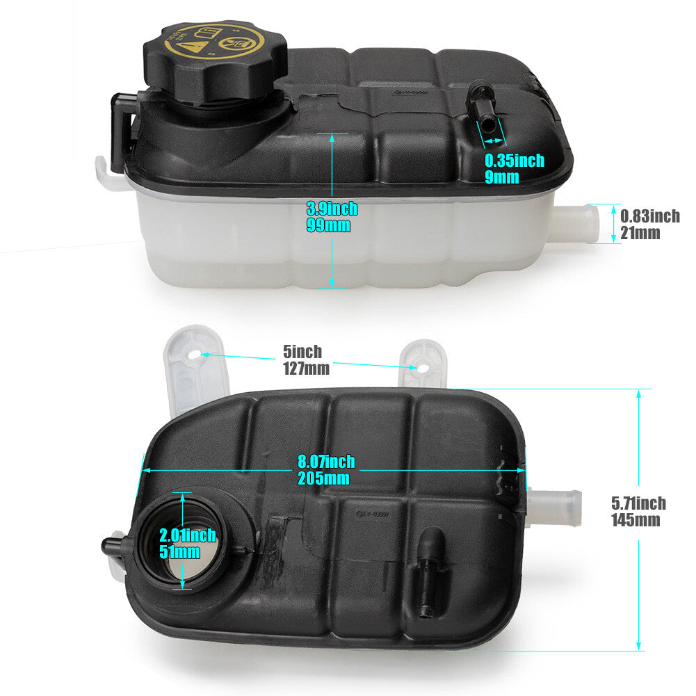 Radiator Coolant Overflow Reservoir Tank w/Cap for Buick Encore 13-20 for Chevy Trax