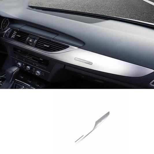 for Audi A6 A7 S6 S7 for Co ~Pilot Dashboard 2012~2018 Strip Cover Trim Silver Steel