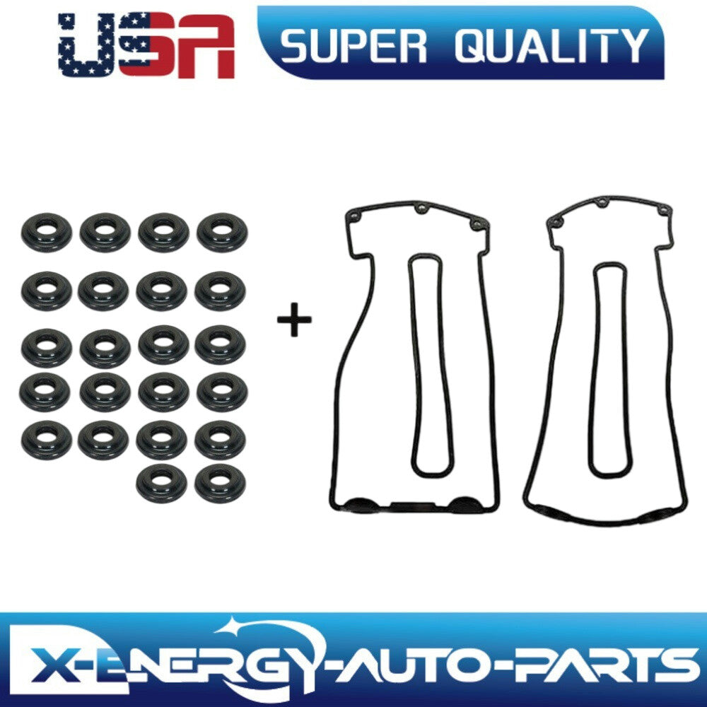 Valve Cover Gasket Set+ 22 Grommets for BMW E39 540i E38 735i 740i E83 X3 E53 X5