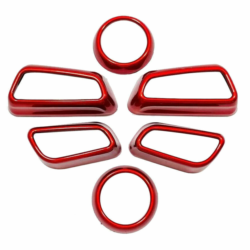 2020-2023 for Toyota Highlander Red Inner for Seat Adjustment Button Cover Trim 6X