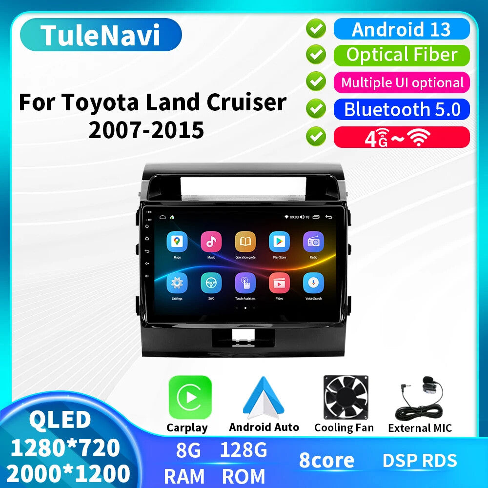 for Toyota for Land Cruiser 200 Car Multimedia Player Radio Android Screen Carplay