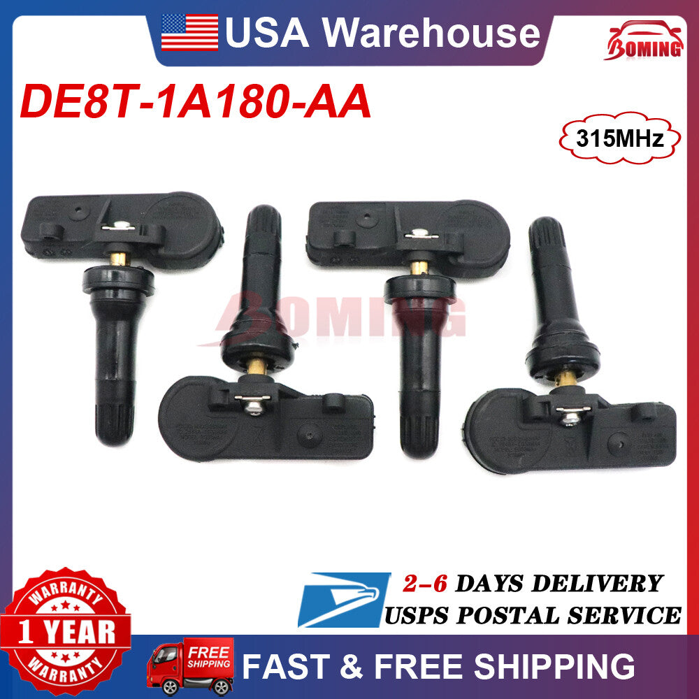 4x TPMS Tire Pressure Sensor DE8T-1A180-AA for Ford for Mustang Explorer Focus E-350