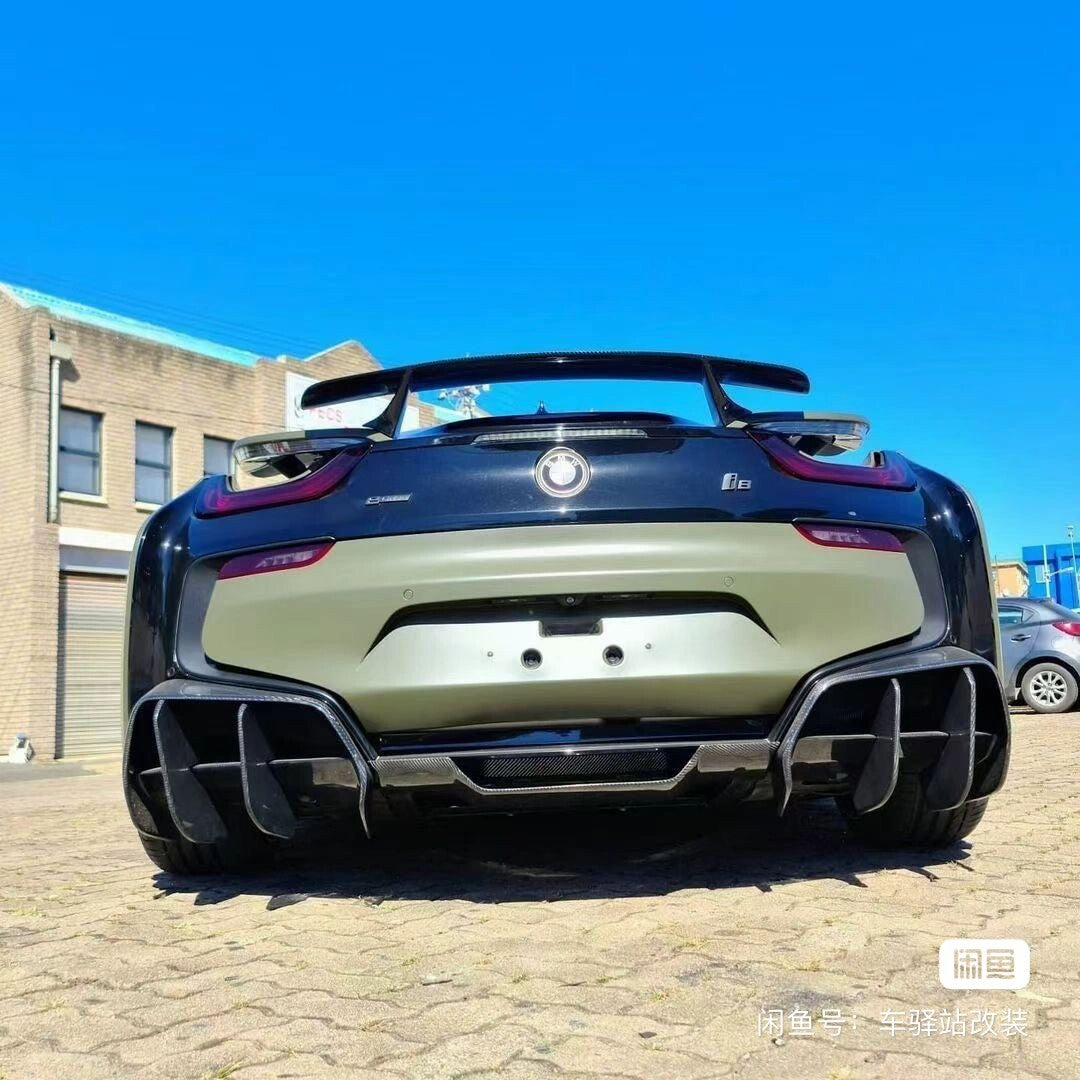 Gloss Black Rear Trunk Spoiler Wing GT Style Rear Lid Fits for BMW i8 2014-2018